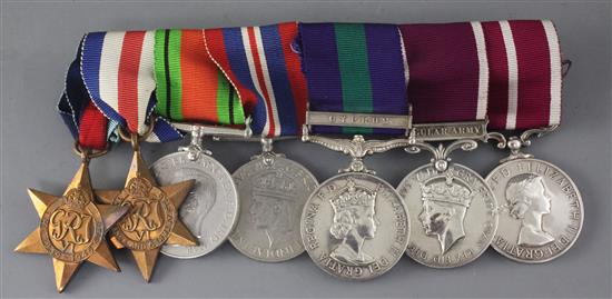 A WW2 group of seven Awarded to Warrant Office 2nd Class W. Brown, Royal Army Pay Corps,